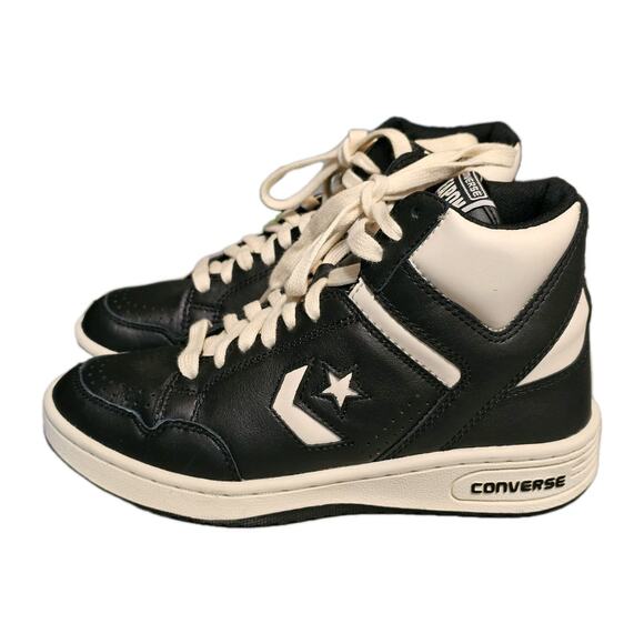 Converse Weapon Mid White Black A04400C WOMENS SIZE 8 MENS SIZE 6.5 BBALL SHOES - Picture 1 of 9